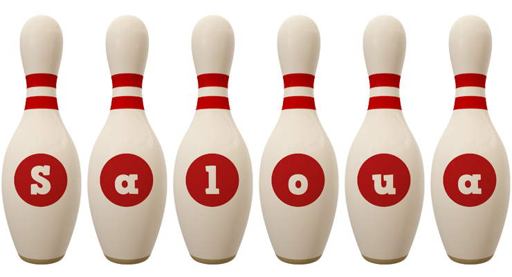 Saloua bowling-pin logo