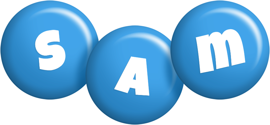 Sam candy-blue logo