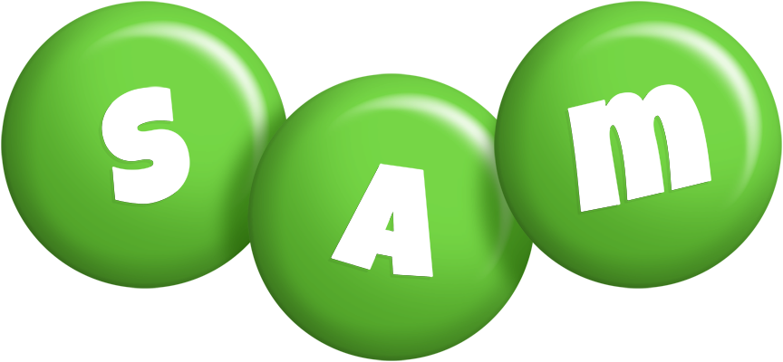 Sam candy-green logo