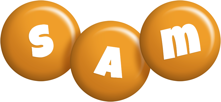 Sam candy-orange logo