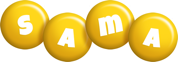 Sama candy-yellow logo