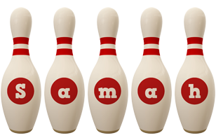 Samah bowling-pin logo