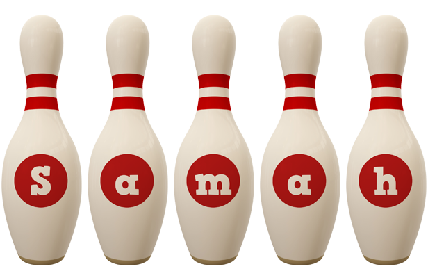 Samah bowling-pin logo