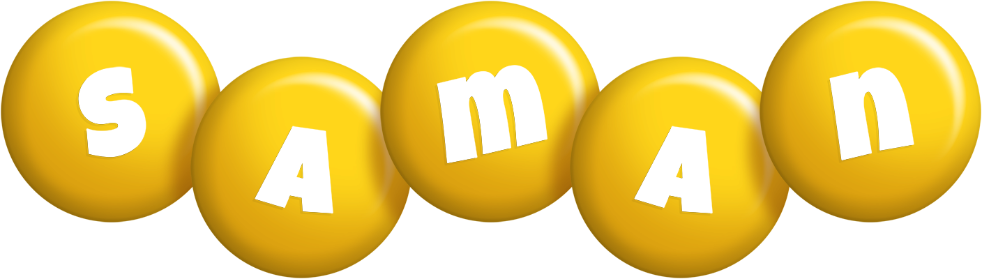 Saman candy-yellow logo