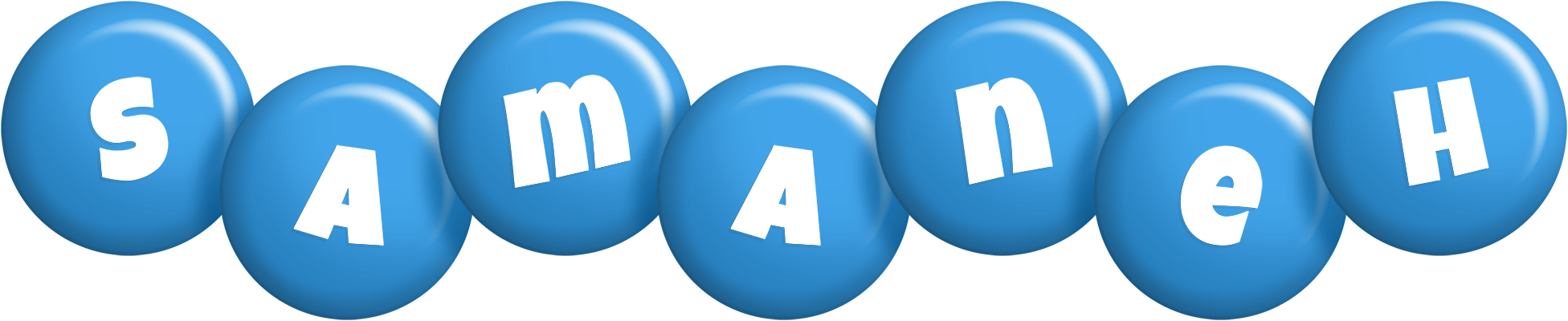 Samaneh candy-blue logo