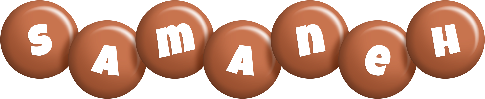 Samaneh candy-brown logo