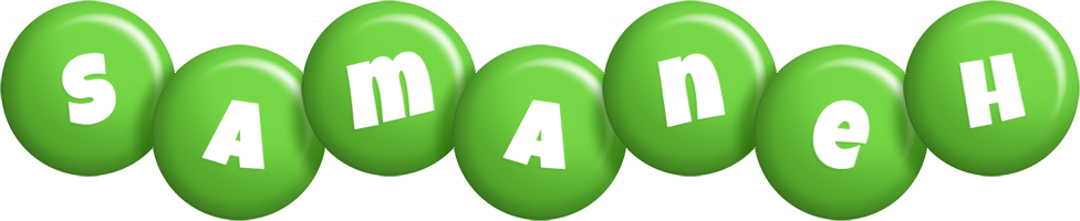 Samaneh candy-green logo