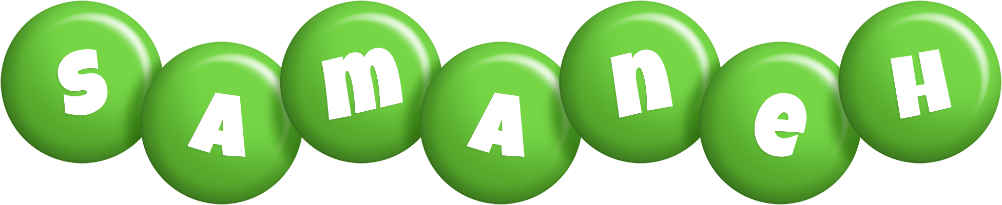 Samaneh candy-green logo