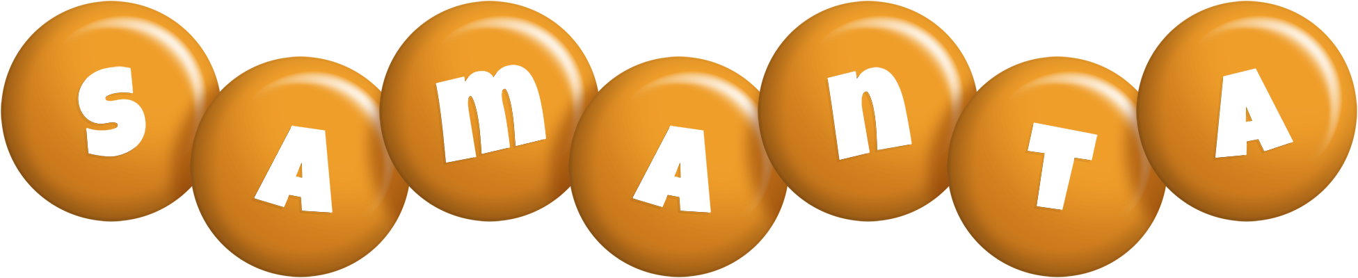 Samanta candy-orange logo