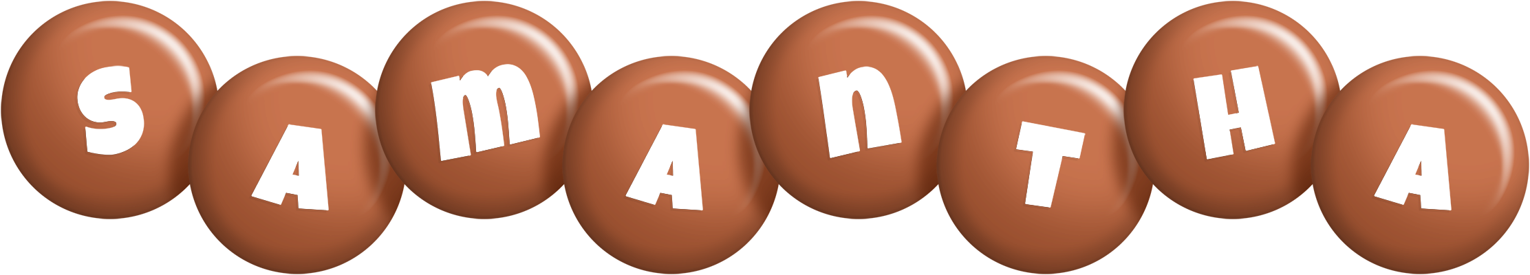 Samantha candy-brown logo