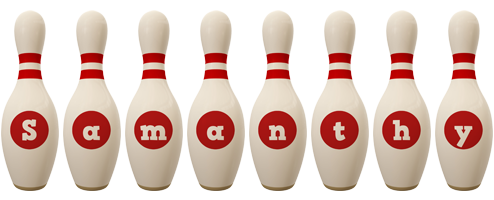 Samanthy bowling-pin logo