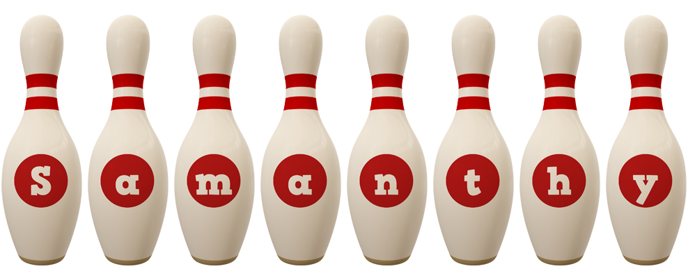 Samanthy bowling-pin logo