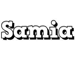 Samia snowing logo
