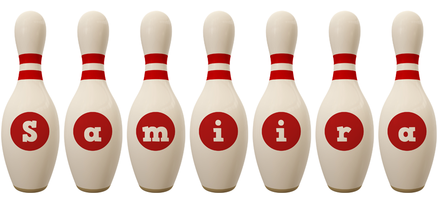 Samiira bowling-pin logo