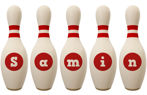 Samin bowling-pin logo