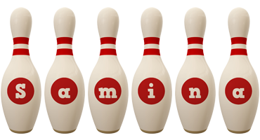 Samina bowling-pin logo