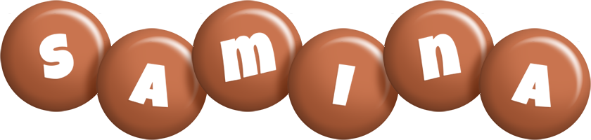 Samina candy-brown logo