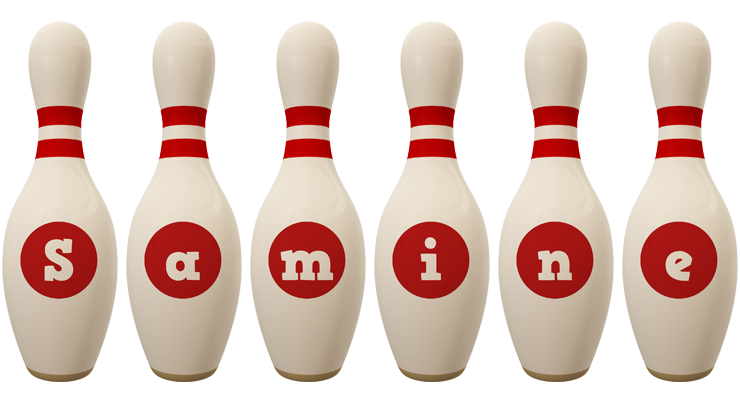 Samine bowling-pin logo