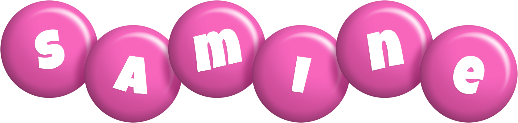 Samine candy-pink logo