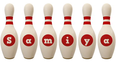 Samiya bowling-pin logo