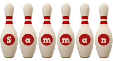 Samman bowling-pin logo