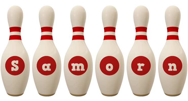 Samorn bowling-pin logo