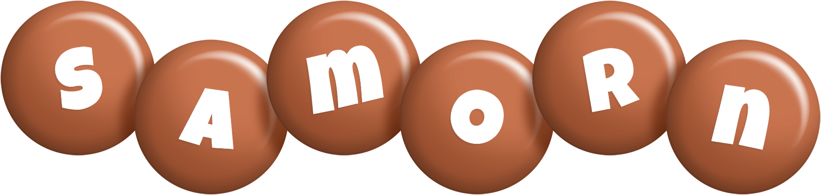Samorn candy-brown logo