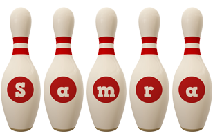 Samra bowling-pin logo