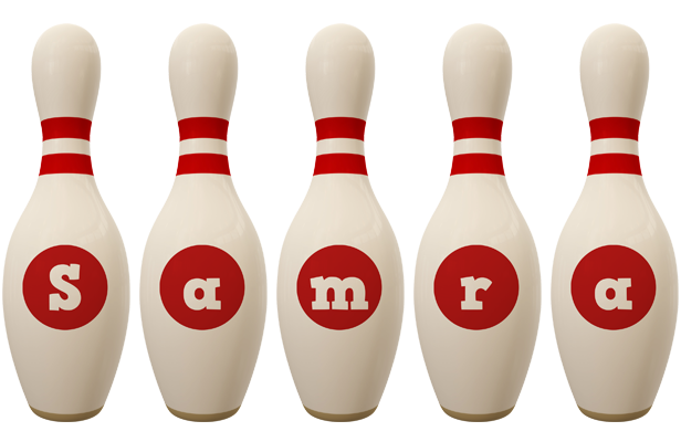 Samra bowling-pin logo