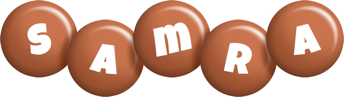 Samra candy-brown logo