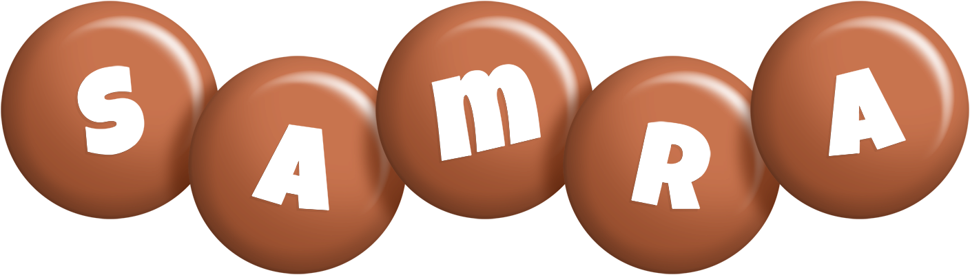 Samra candy-brown logo