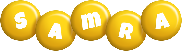 Samra candy-yellow logo