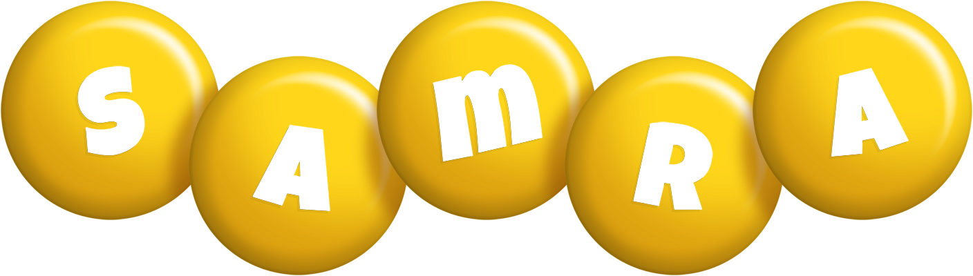 Samra candy-yellow logo