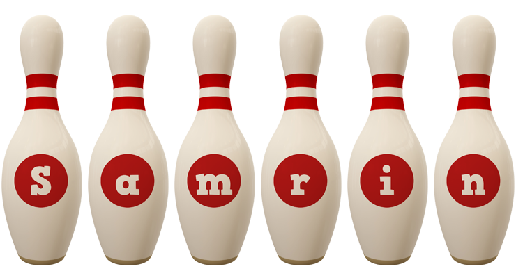 Samrin bowling-pin logo