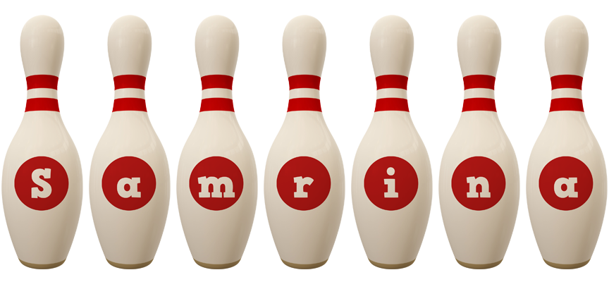 Samrina bowling-pin logo