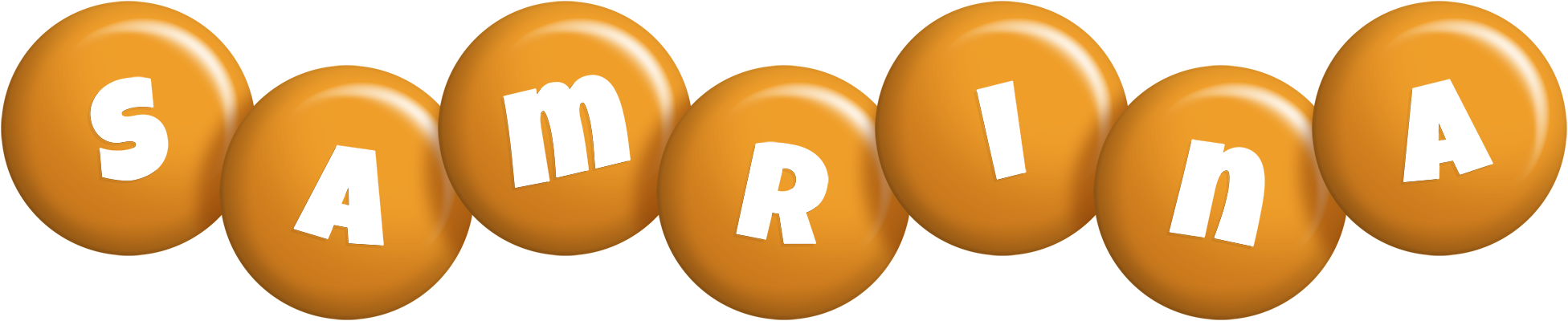 Samrina candy-orange logo