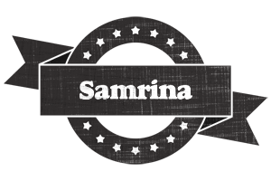 Samrina grunge logo