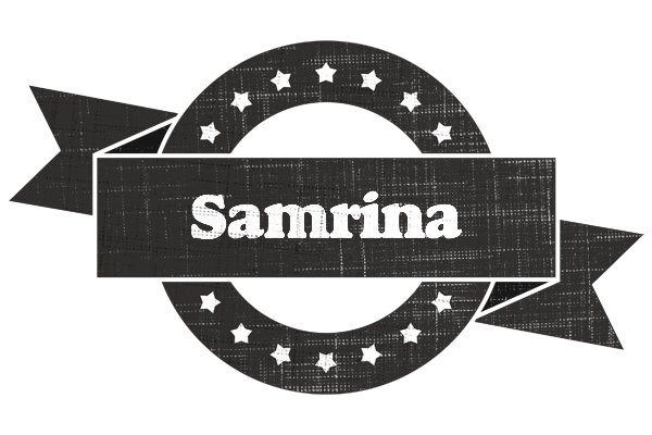 Samrina grunge logo