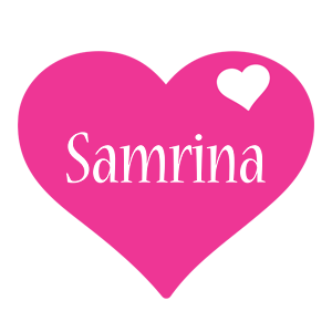 Samrina love-heart logo