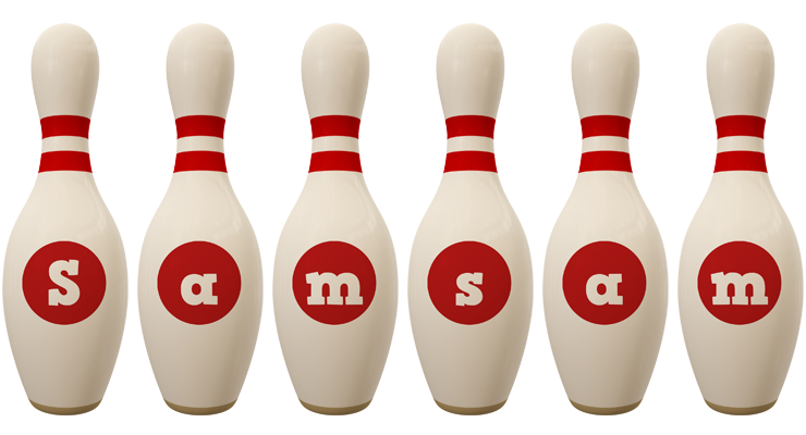 Samsam bowling-pin logo