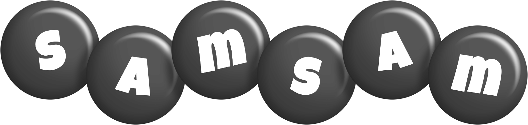 Samsam candy-black logo