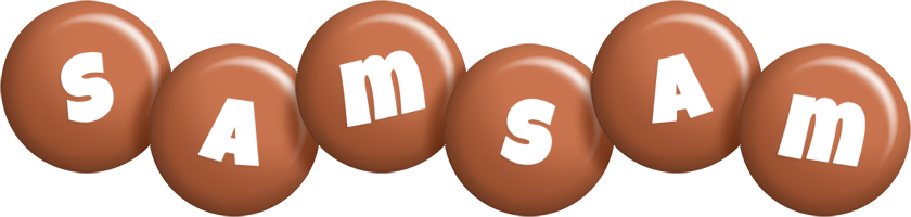 Samsam candy-brown logo