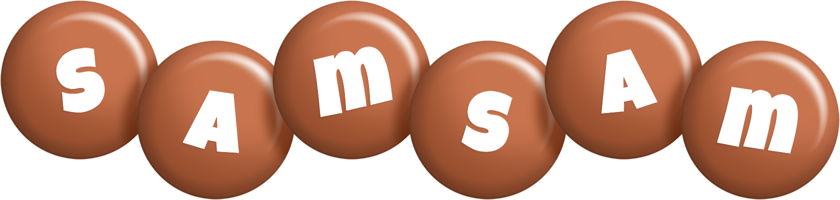 Samsam candy-brown logo