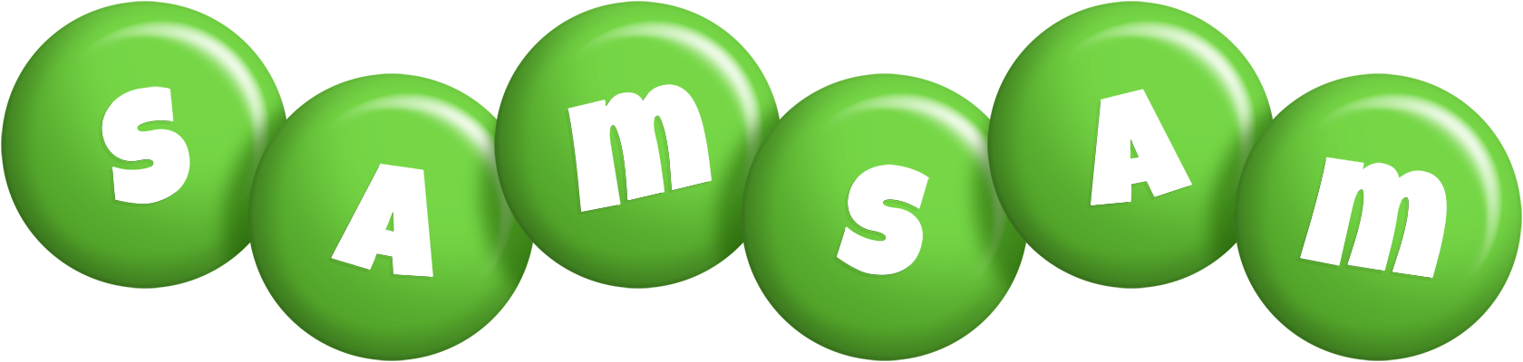 Samsam candy-green logo