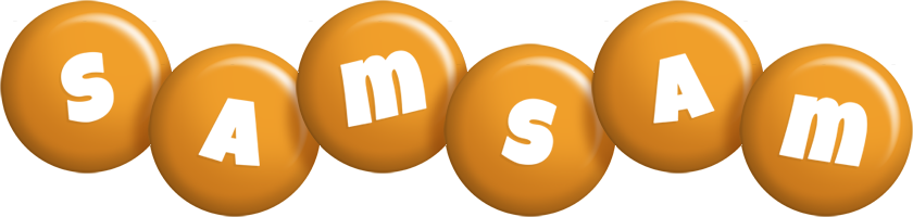 Samsam candy-orange logo