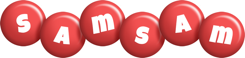 Samsam candy-red logo