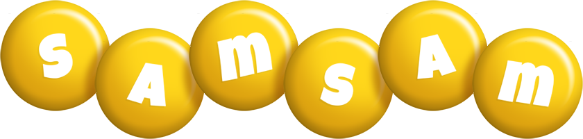 Samsam candy-yellow logo