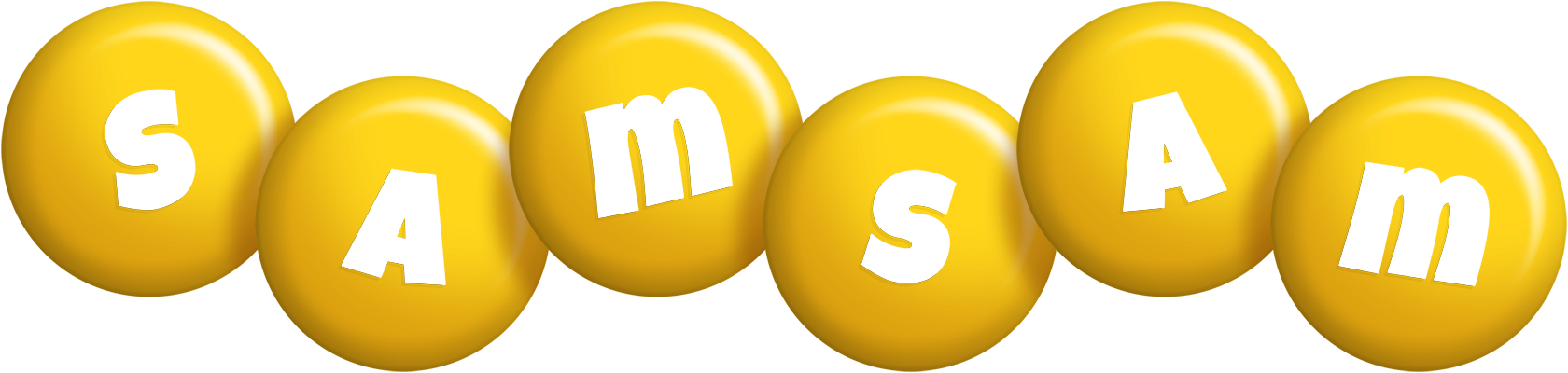Samsam candy-yellow logo
