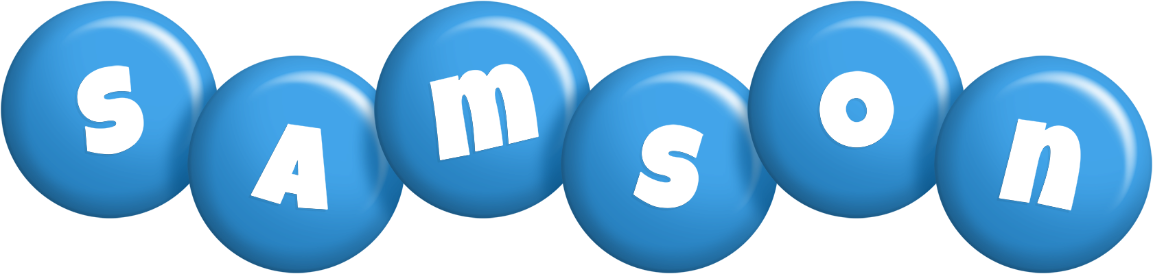 Samson candy-blue logo