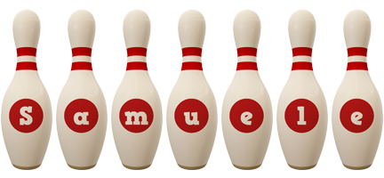 Samuele bowling-pin logo